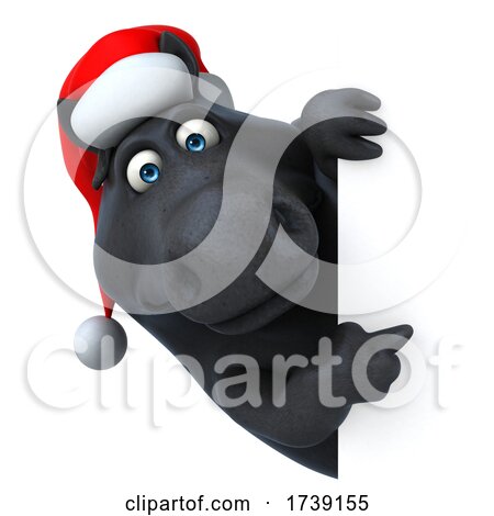 3d Chubby Black Horse, on a White Background by Julos #1739155