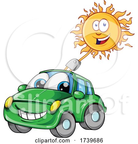 Happy Sun Charging a Car by Domenico Condello