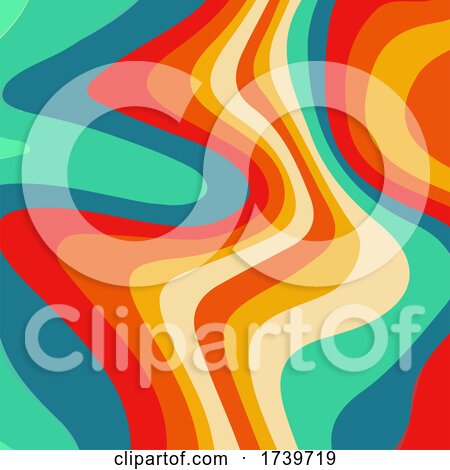 Retro Swirl Background Design by KJ Pargeter