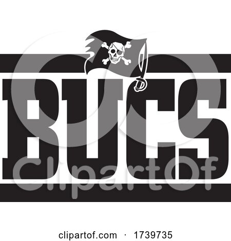 Jolly Roger Flag and BUCS Team Text by Johnny Sajem