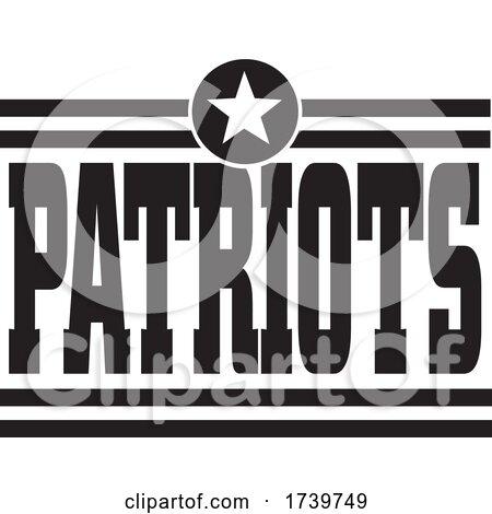 Patriots Star and Text Logo by Johnny Sajem