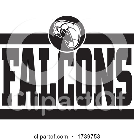 Bird Mascot Talons and FALCONS Text by Johnny Sajem