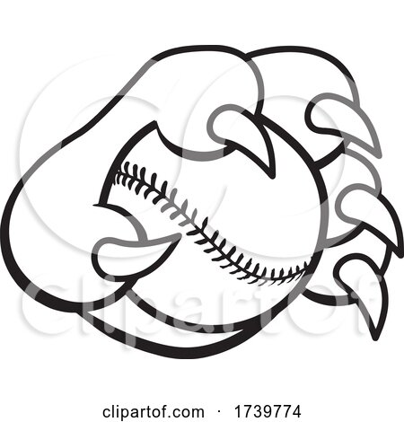 Paw Grabbing a Baseball by Johnny Sajem