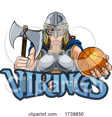 Viking Celtic Knight Basketball Warrior Woman by AtStockIllustration