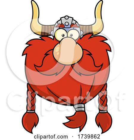 Cartoon Viking Warrior Face by Hit Toon