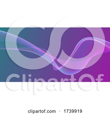 Abstract Banner with Flowing Waves Design by KJ Pargeter