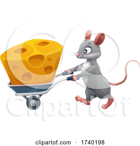 Mouse or Rat with Cheese by Vector Tradition SM