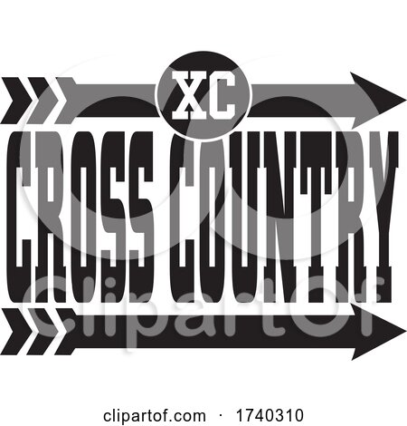 Black and White Cross Country Sports Design by Johnny Sajem