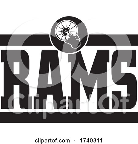 Black and White RAMS Sports Design by Johnny Sajem