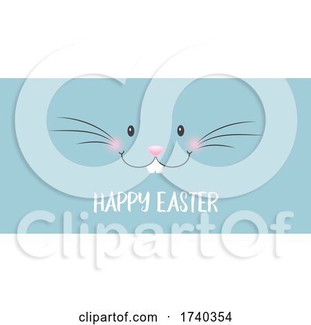 Easter Banner with Bunny Face by KJ Pargeter
