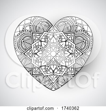 Mandala Heart Design by KJ Pargeter