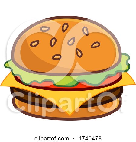 Cartoon Cheese Burger by Hit Toon