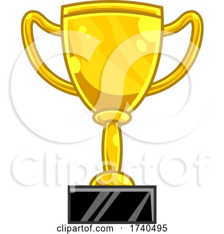 Clipart of a Black and White Trophy Cup Icon - Royalty Free Vector  Illustration by Lal Perera #1228862