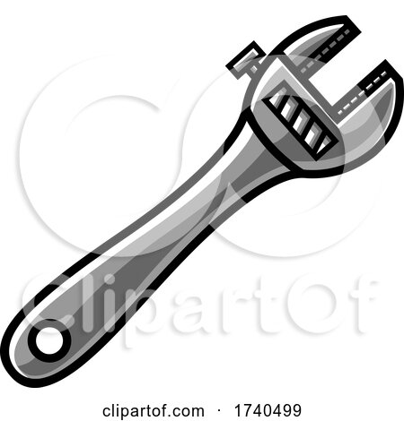 Cartoon Adjustable Wrench by Hit Toon