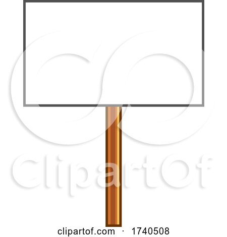 Cartoon Blank Sign Post by Hit Toon