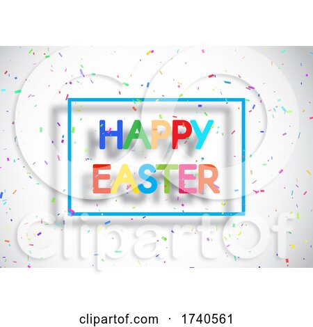 Easter Background with Colourful Confetti by KJ Pargeter