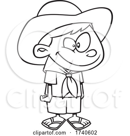 Cartoon Black and White Fillipino Boy by toonaday