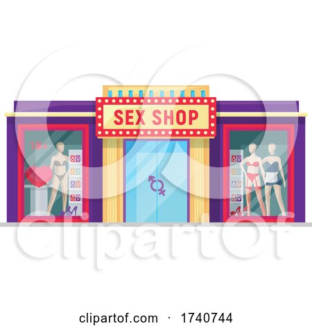 Sex Shop Building Storefront by Vector Tradition SM
