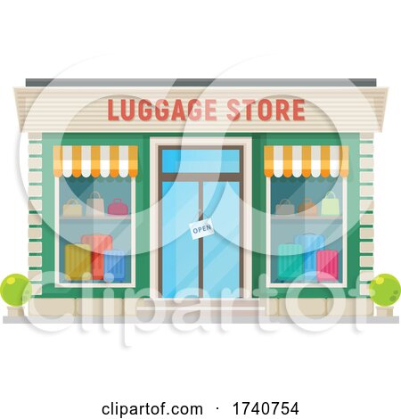 Luggage Store Building Storefront by Vector Tradition SM