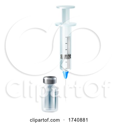 Syringe Injection Medicine Vials Medical Vaccine by AtStockIllustration