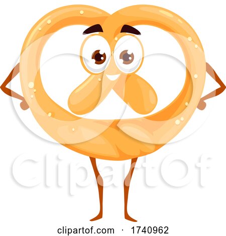 Pretzel Food Character by Vector Tradition SM