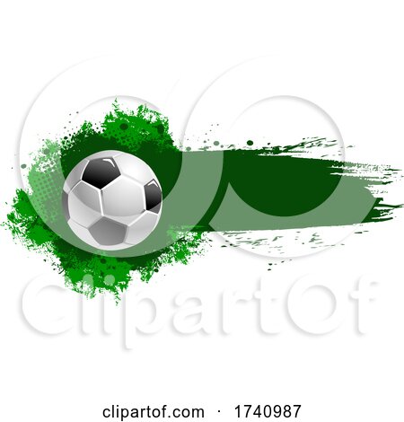 Soccer Ball and Grunge by Vector Tradition SM