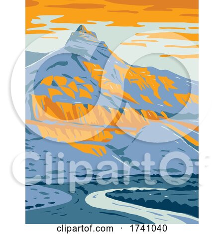 Sheep Rock in Sheep Rock Unit of John Day Fossil Beds National Monument in Oregon WPA Poster Art by patrimonio