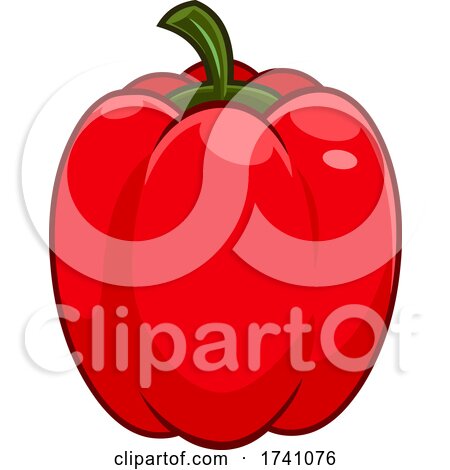 Cartoon Red Bell Pepper by Hit Toon