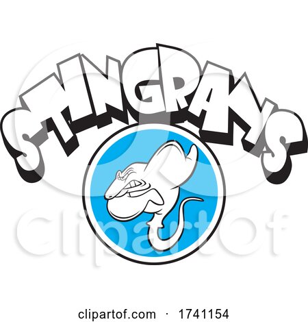 Stingrays School Mascot with Text by Johnny Sajem