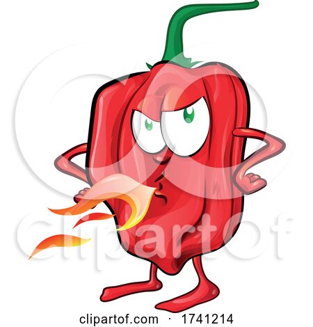 Red Habanero Pepper Mascot Character by Domenico Condello
