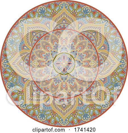 Pattern Motif Mandala Art Ornament Design Element by AtStockIllustration