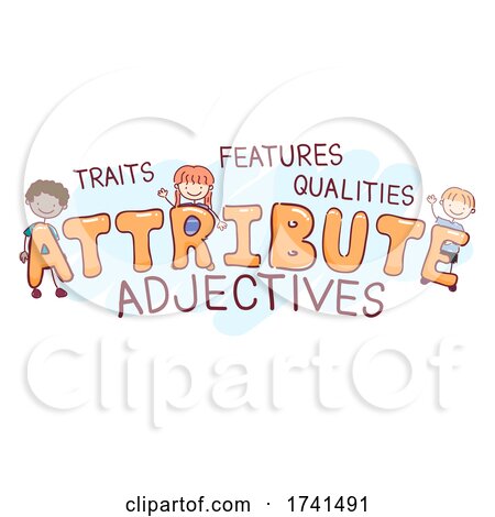 Stickman Kids Attribute Adjectives Illustration by BNP Design Studio