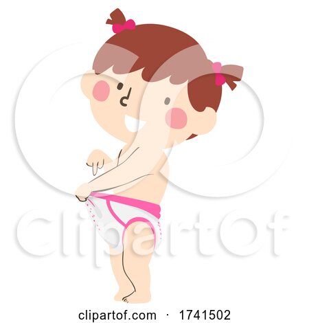Kid Toddler Girl Private Part Illustration by BNP Design Studio