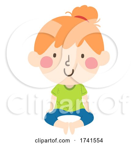 Kid Girl Position Ring Sitting Illustration by BNP Design Studio