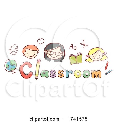 Kids Teacher Classroom Lettering Illustration by BNP Design Studio