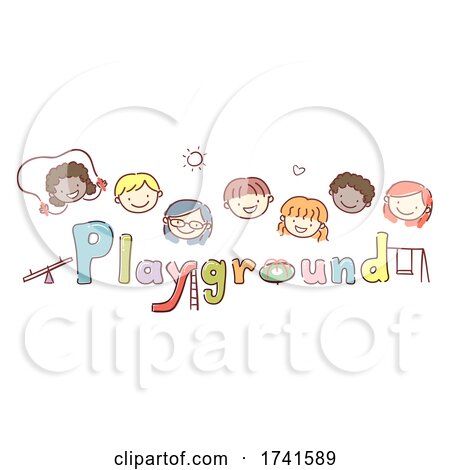 Stickman Kids School Playground Illustration by BNP Design Studio