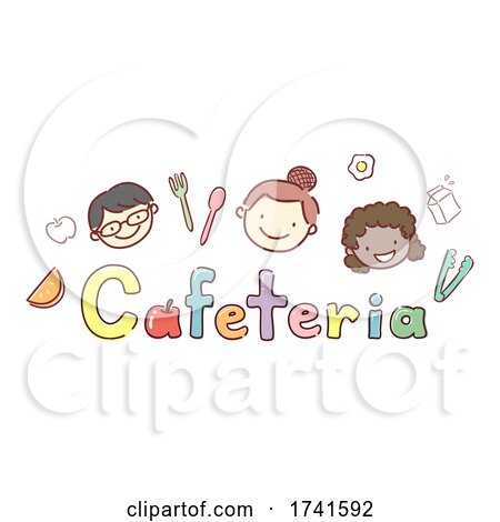 kids in cafeteria clipart