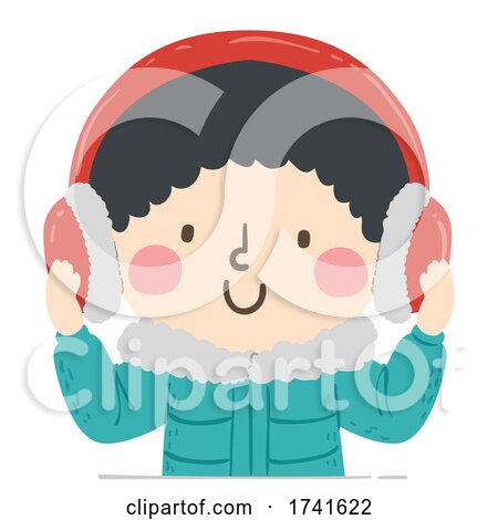 Kid Boy Wear Ear Muffs Winter Illustration by BNP Design Studio