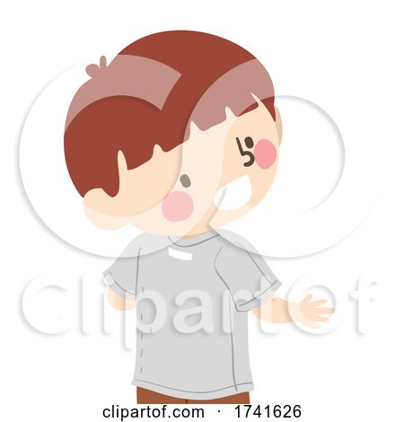 Kid Boy Wear Shirt on Backwards Illustration by BNP Design Studio