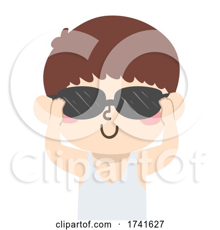 Kid Boy Wear Sunglasses Summer Illustration by BNP Design Studio