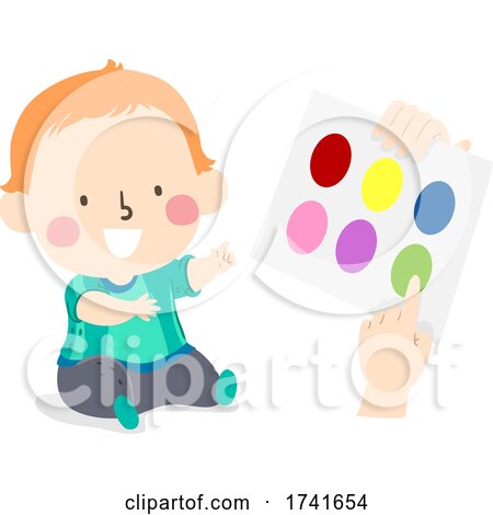 Kid Toddler Boy Learn Colors Paper Illustration by BNP Design Studio