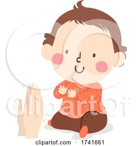 Kid Toddler Gesture Clapping Hands Illustration by BNP Design Studio