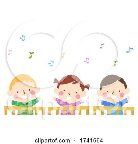 Kids Baby Sing Song Wave Crib Illustration by BNP Design Studio