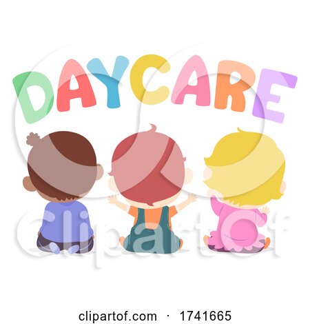 Kids Toddlers Daycare Back View Illustration by BNP Design Studio