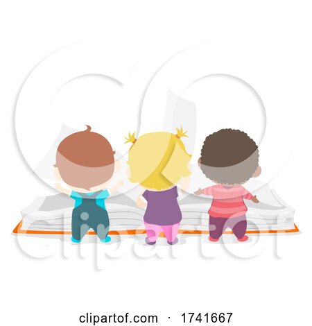 Kids Toddlers Explore Book Back View Illustration by BNP Design Studio
