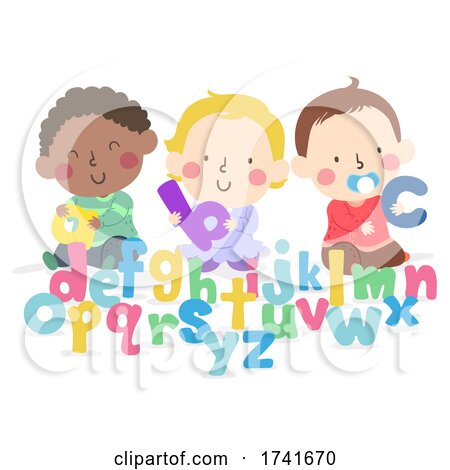 Kids Toddlers Play Alphabet Letters Illustration by BNP Design Studio