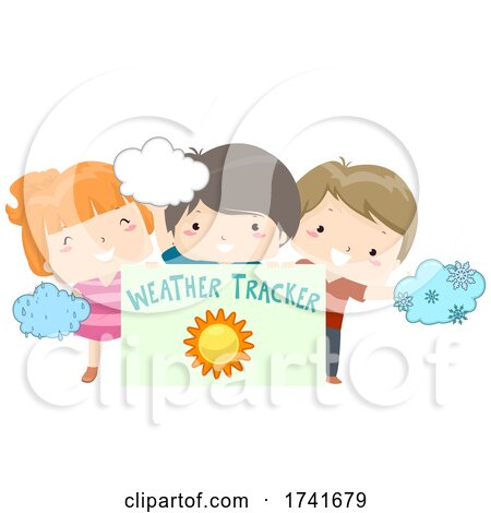 Kids Board Weather Tracker Sunny Illustration by BNP Design Studio