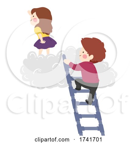 Kids Maze Cloud Ladder Pipes Illustration by BNP Design Studio