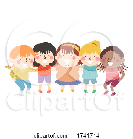 Kids All Girls Group Team Plan Illustration by BNP Design Studio