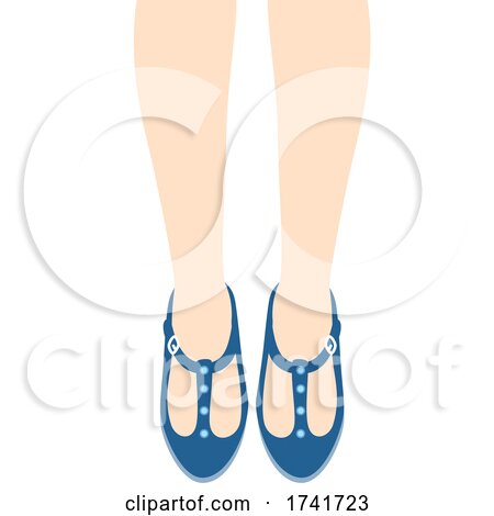 Girl Tbar Shoes Illustration by BNP Design Studio